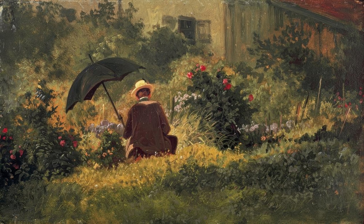 Maleren i hagen av Carl Spitzweg