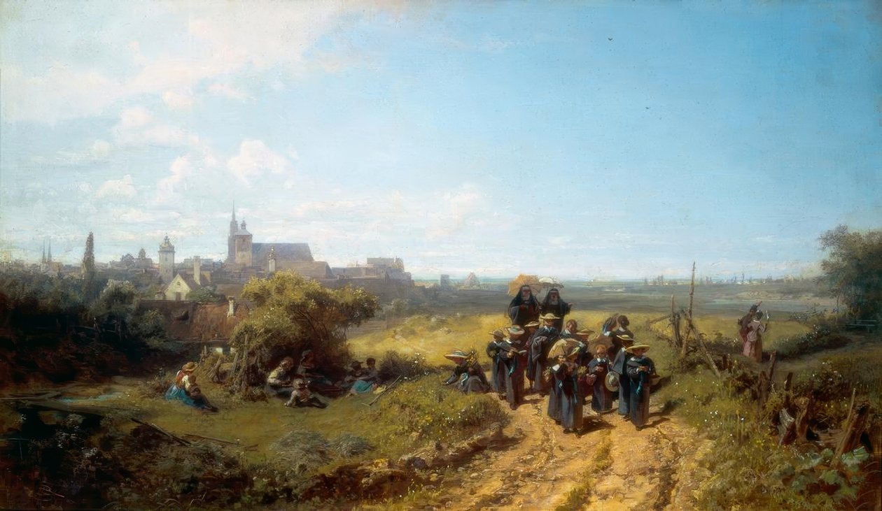 Institutsspaziergang av Carl Spitzweg