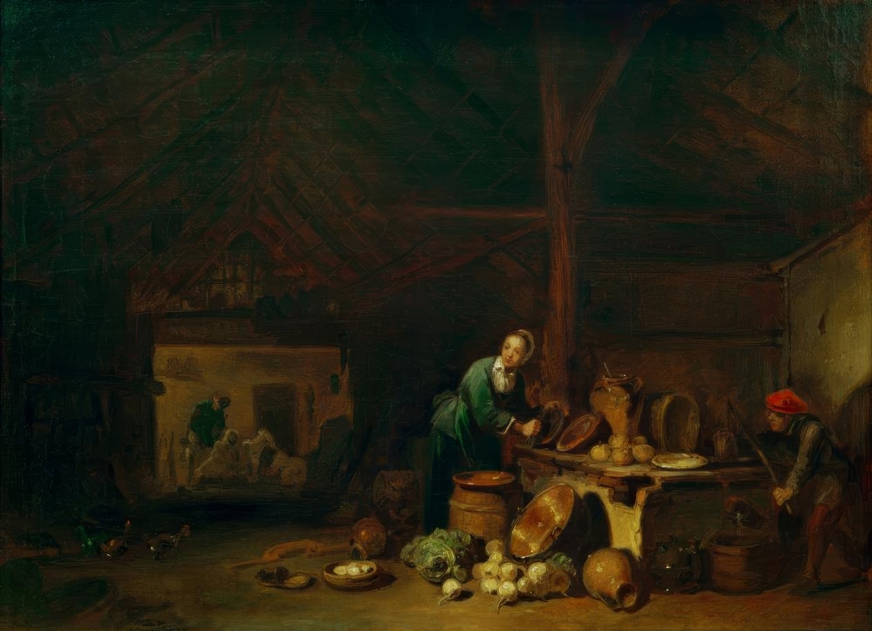 Kjøkken interiør av Carl Spitzweg