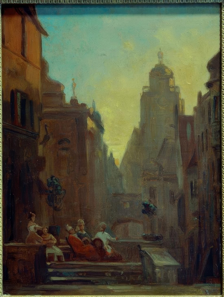 Chatter fra storkeapoteket av Carl Spitzweg