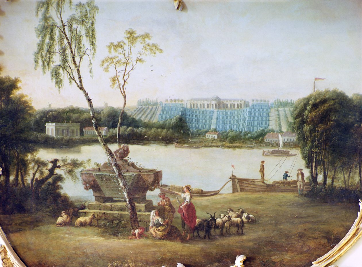 Bygging av terrassene ved Schloss Sanssouci, 1747 av Carl Sylva Dubois