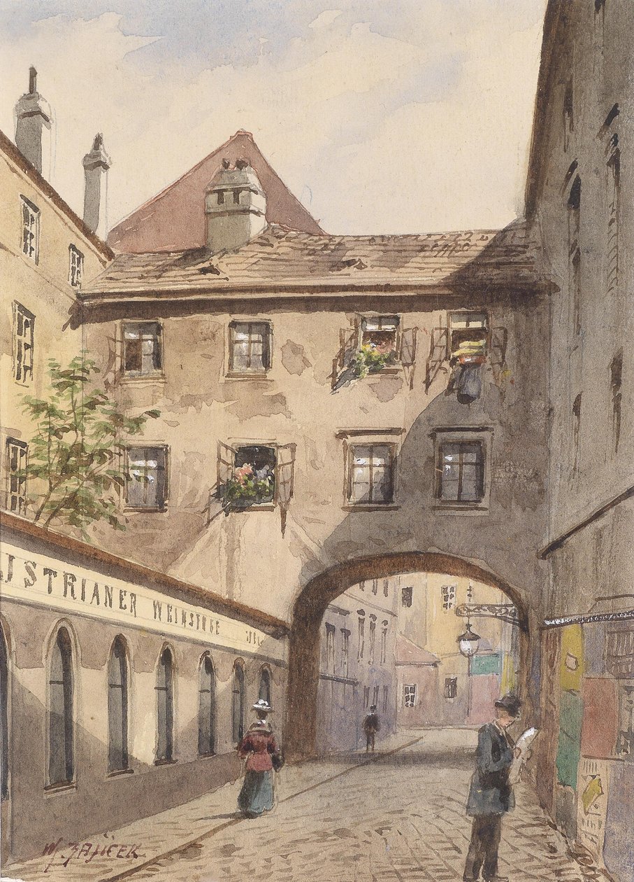 Buegangen i Backerstrae av Carl Wenzel Zajicek
