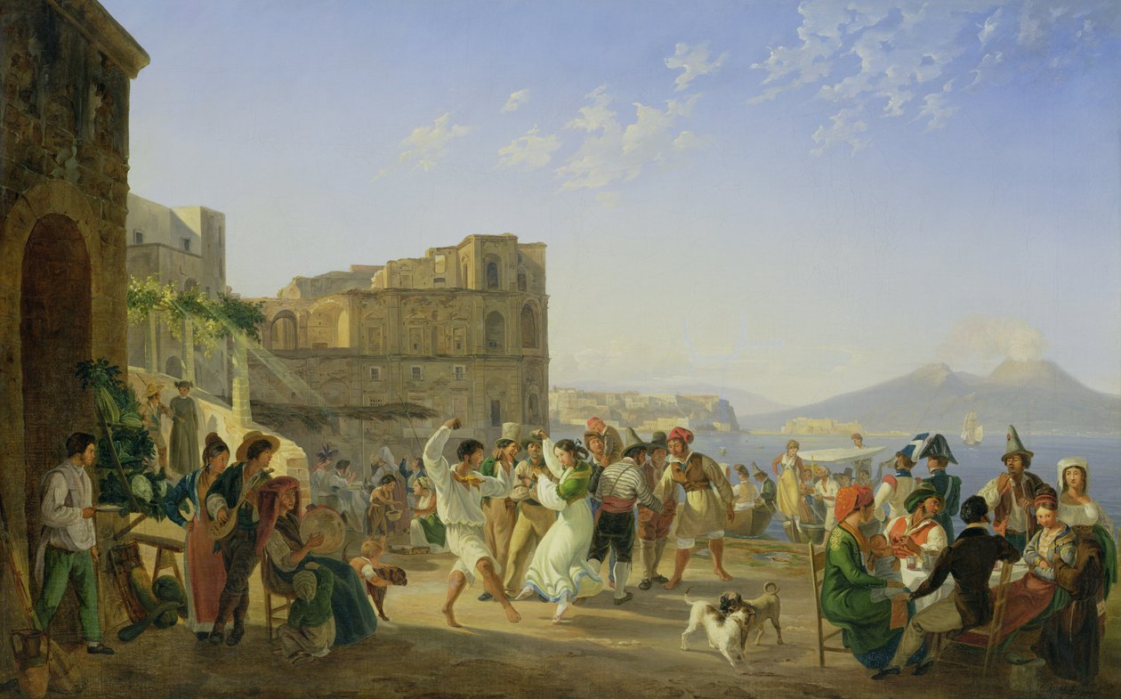 Italiensk dans, Napoli, 1836 av Carl Wilhelm Goetzloff
