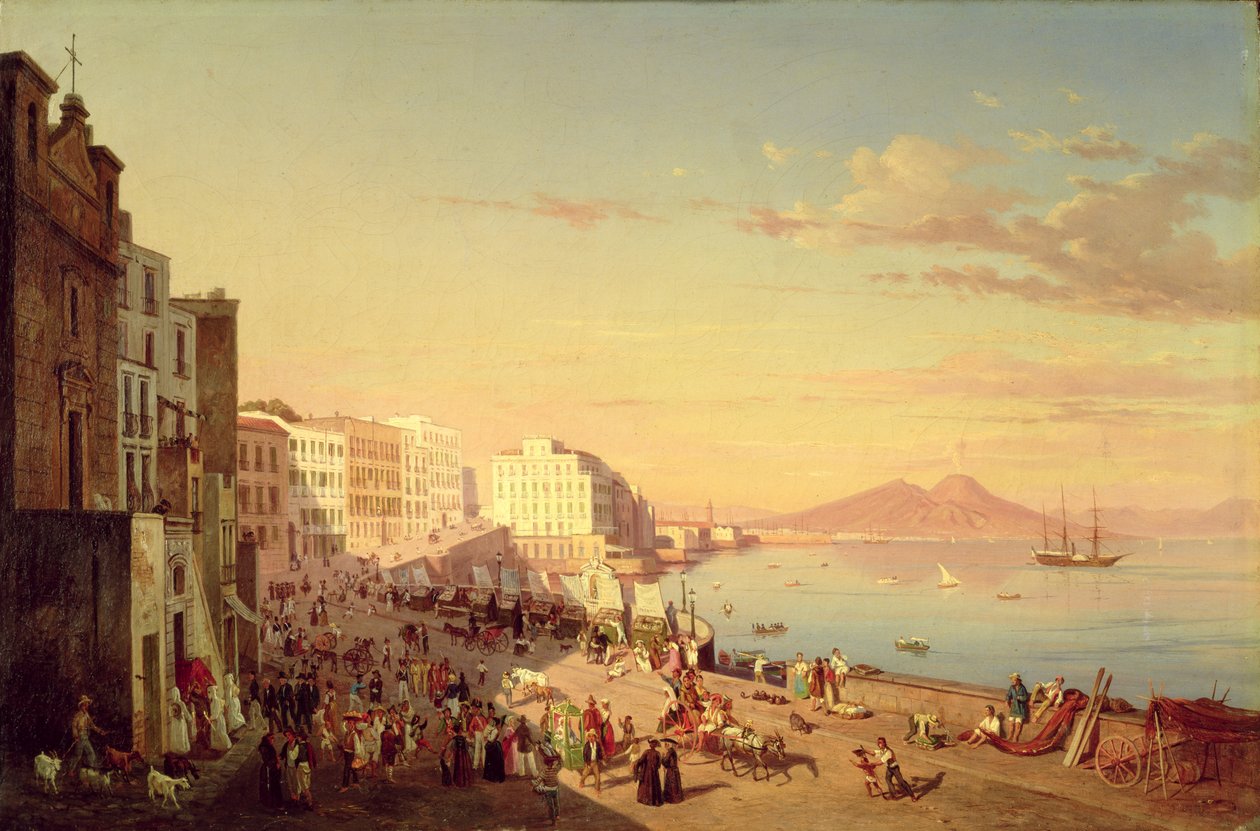 Napoli, ca. 1830 av Carl Wilhelm Goetzloff