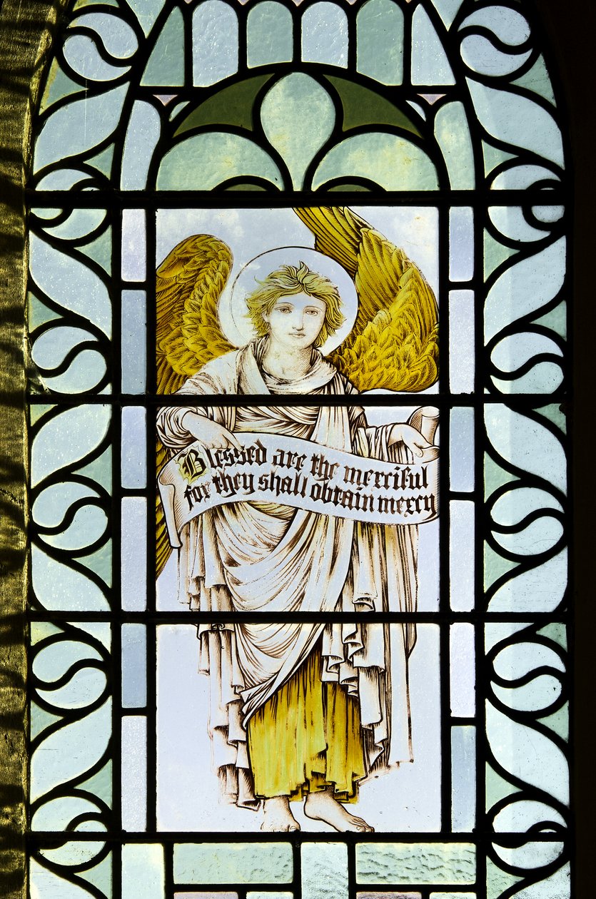Betws Bledrws, St Bledrws, Shrigley & Hunt (1873-1982), Carl Almquist, Angel With Scroll, 1887 av Carl Almquist