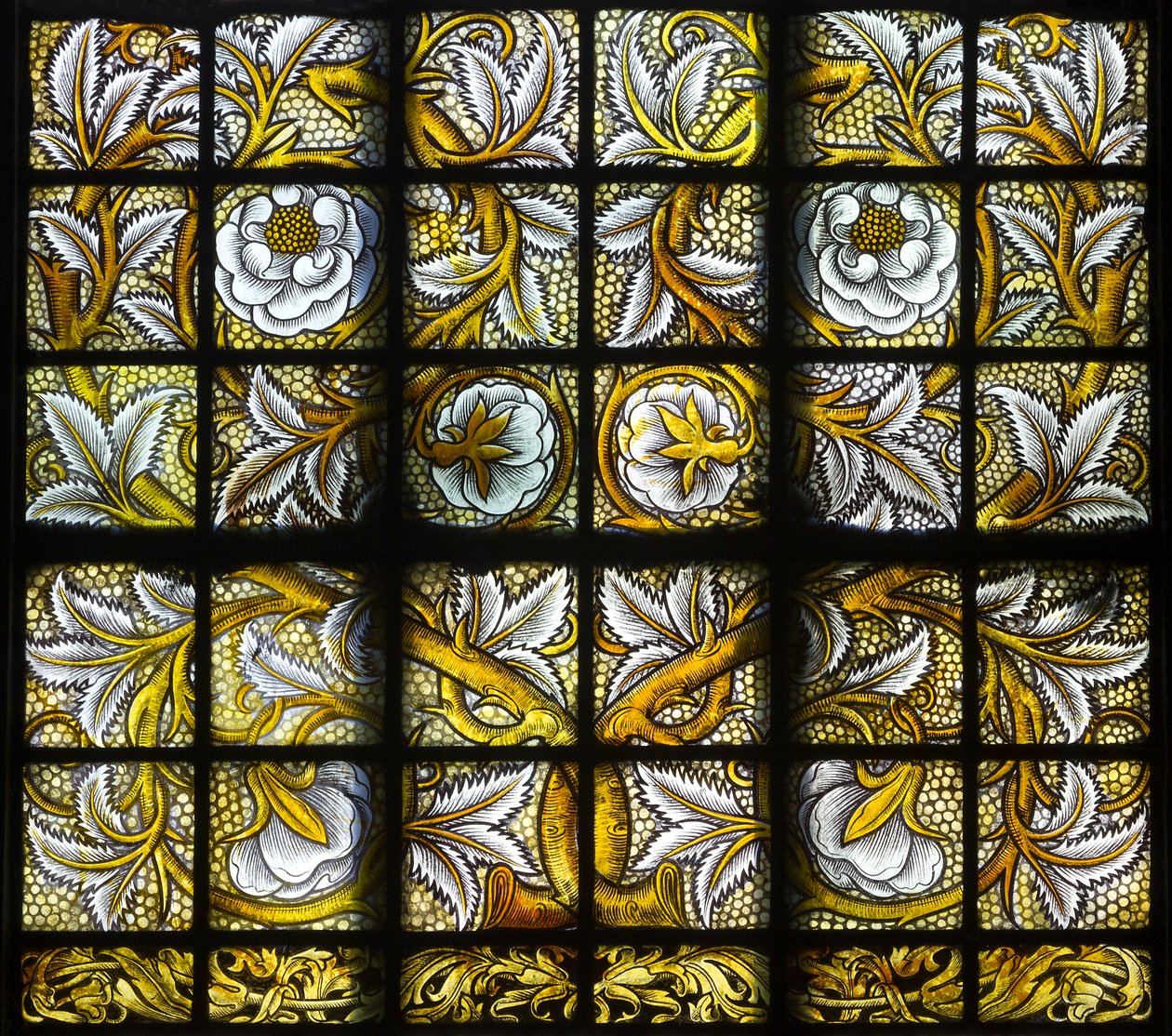 Foliate Quarries, 1884 (farget glass) av Carl Almquist