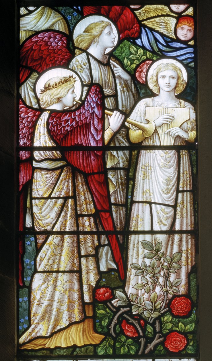 Llantysilio, St Tysilio, Shrigley & Hunt (1873-1982), Carl Almquist, Angel Musicians, 1890 av Carl Almquist