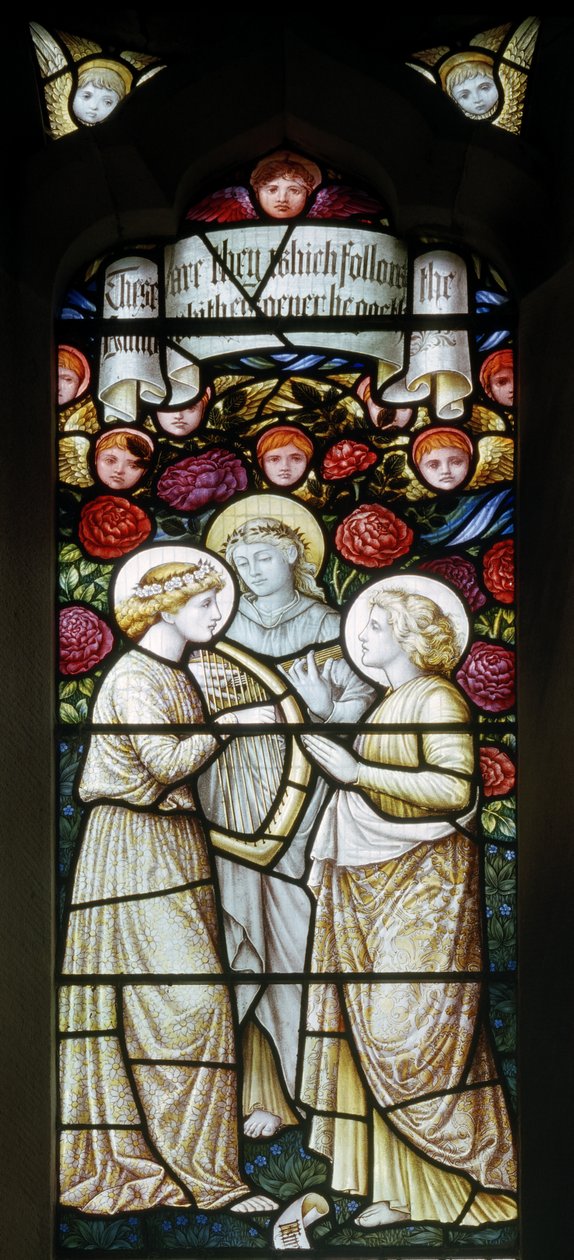 Llantysilio, St Tysilio, Shrigley & Hunt (1873-1982), Carl Almquist, Angel Musicians, 1890 av Carl Almquist