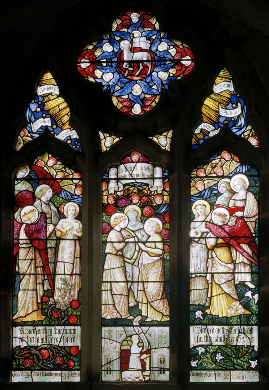 Llantysilio, St Tysilio, Shrigley & Hunt (1873-1982), Carl Almquist, Angelic Chorus, 1890 av Carl Almquist