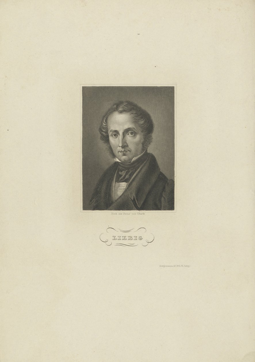 Portrett av kjemikeren Justus von Liebig, ca. 1840. av Carl Barth