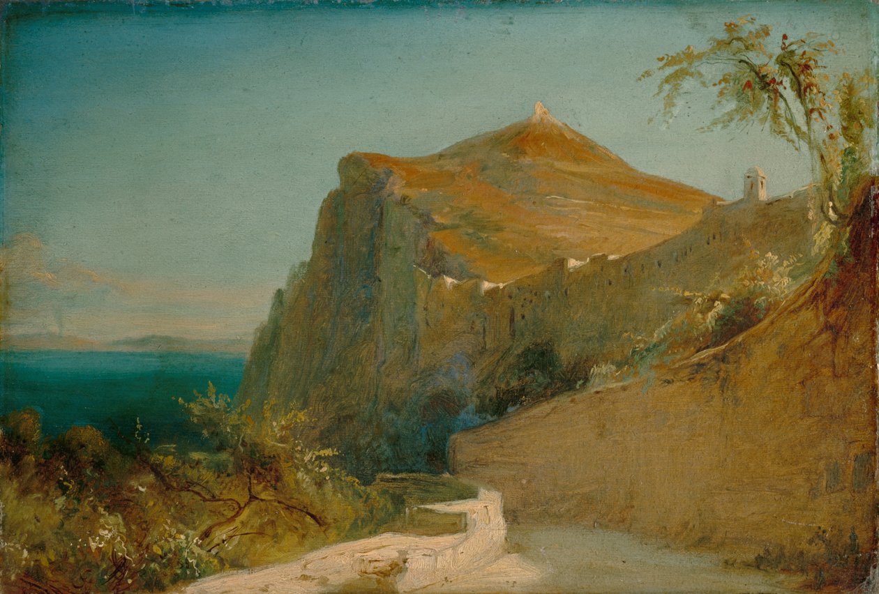 Tiberiusklippen, Capri av Carl Blechen