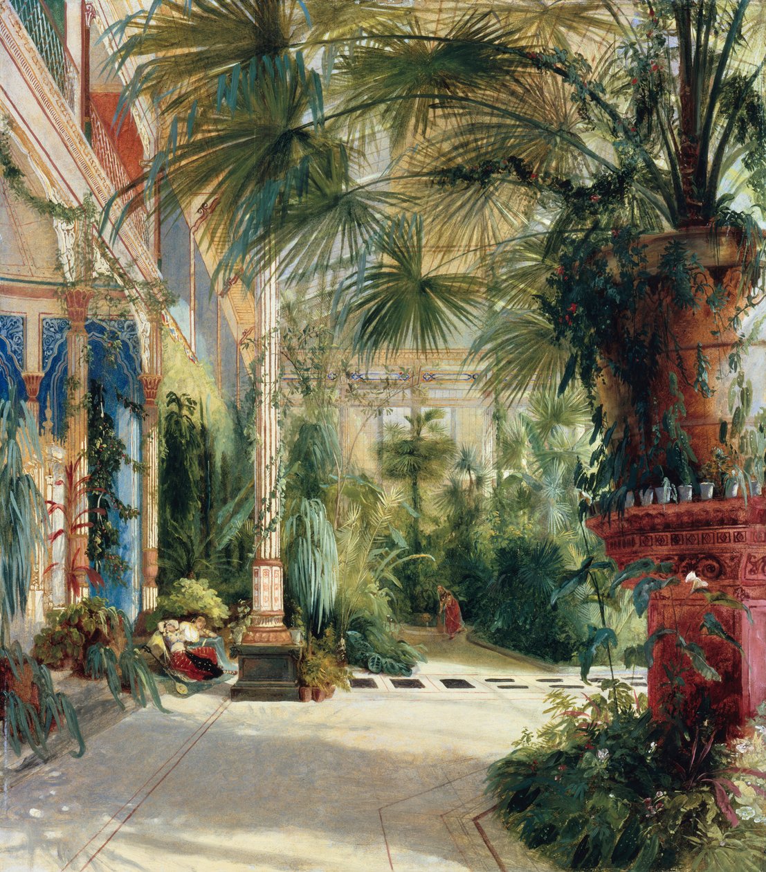 Det indre av Palmehuset, 1832-1833 av Carl Blechen