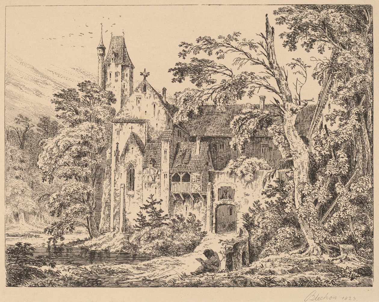 Klosteret i skogen av Carl Blechen