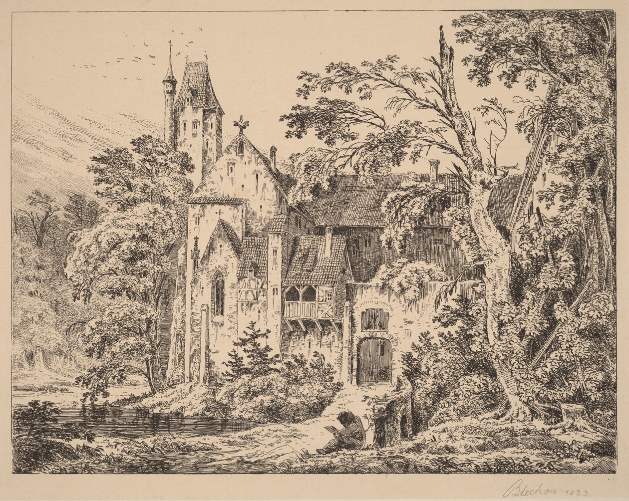 Klosteret i skogen av Carl Blechen