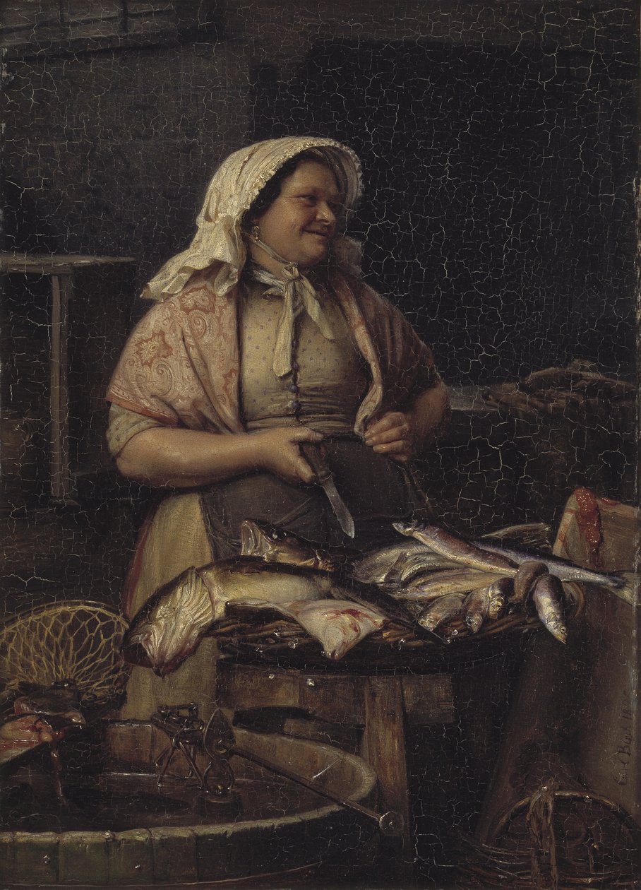 En fiskekone av Carl Bloch