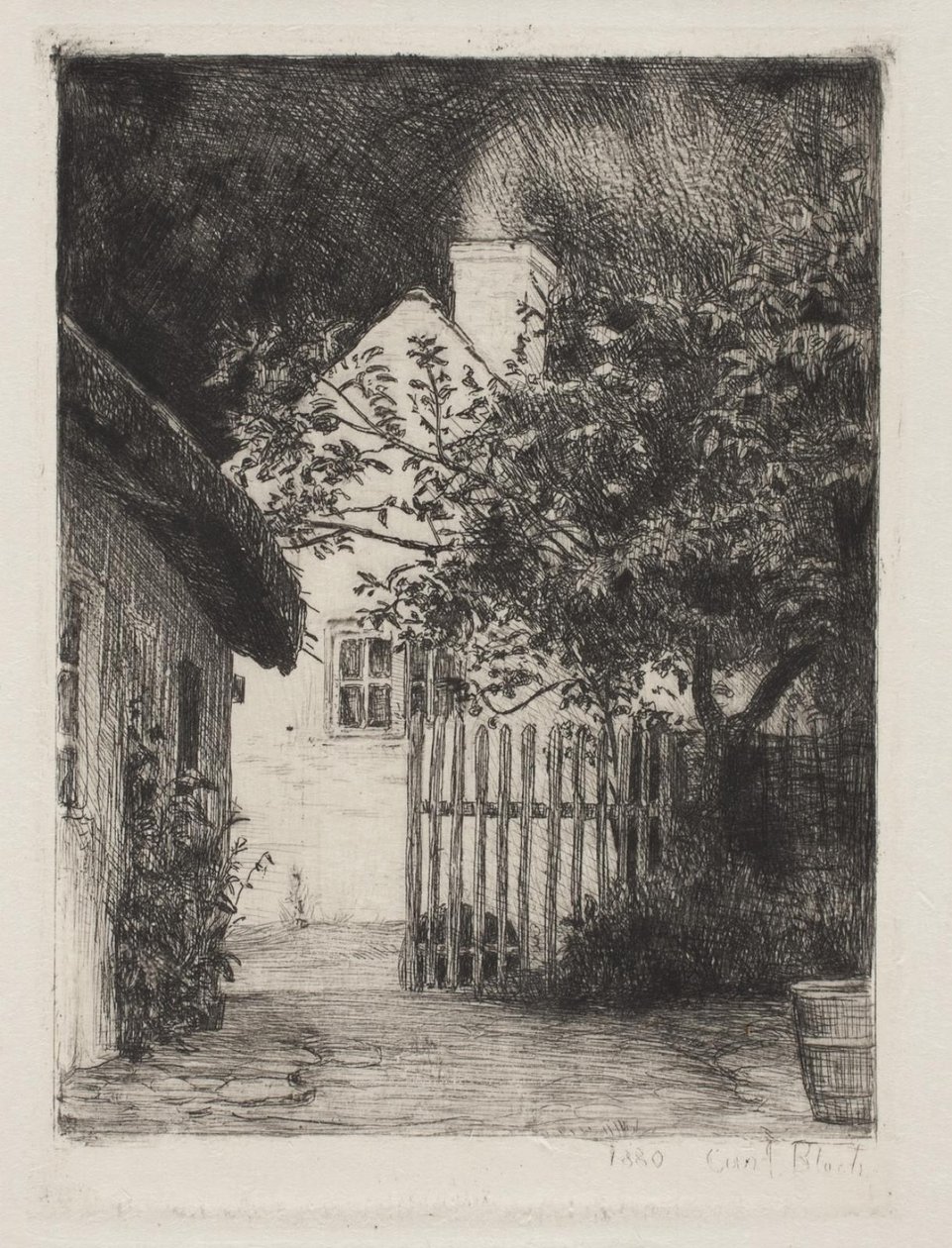 De to husene og frukttreet av Carl Bloch