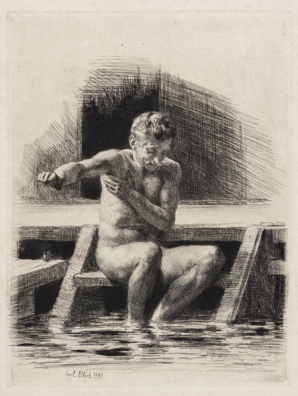 Den badende mannen av Carl Bloch
