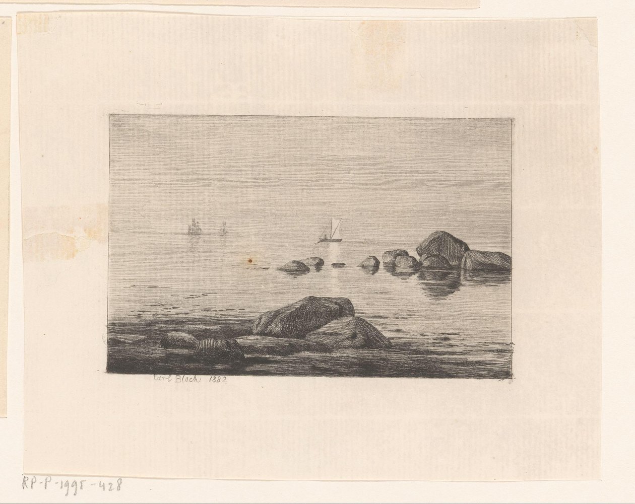 Steinblokker i vannet av Carl Bloch