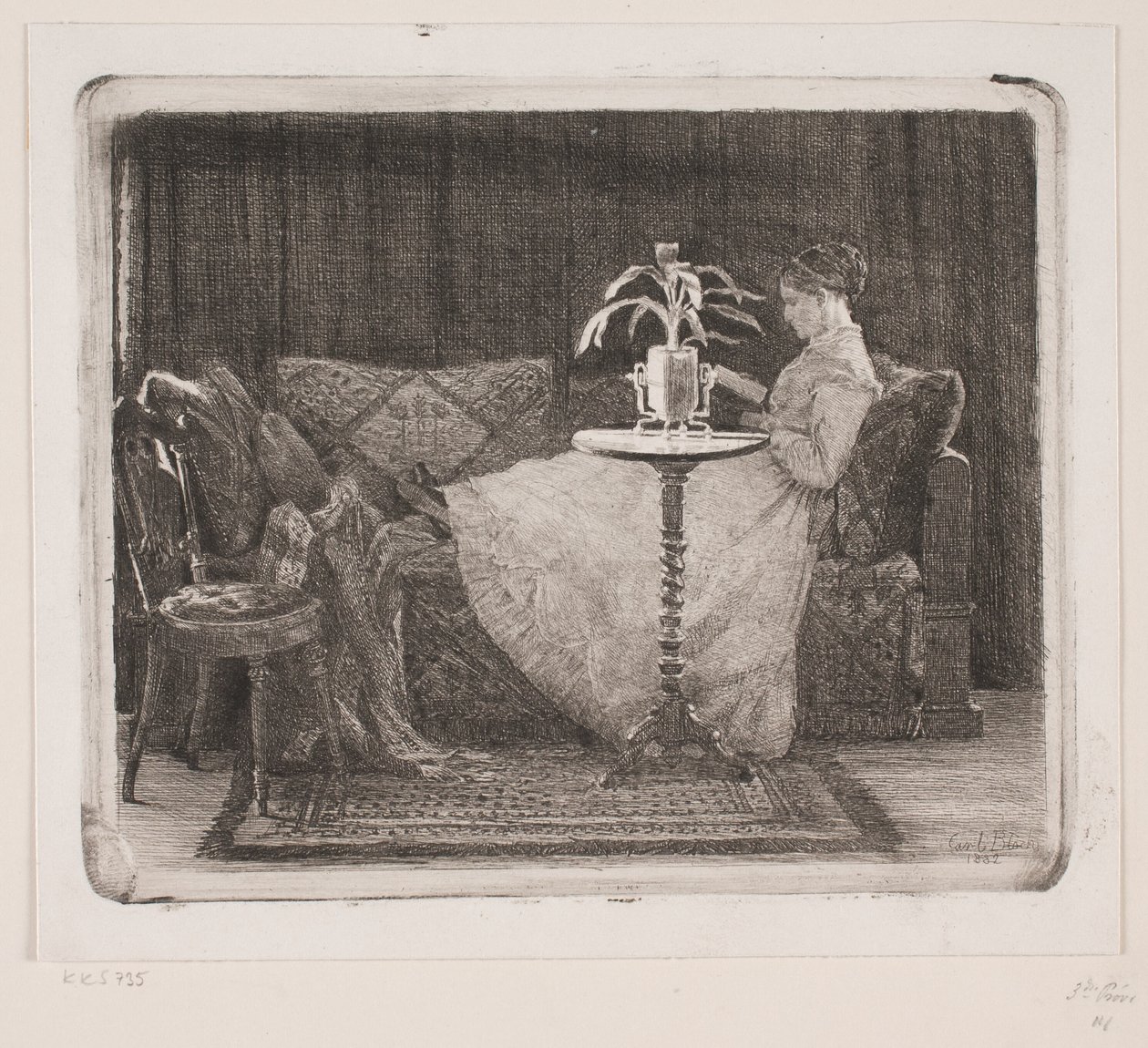 Lesende dame av Carl Bloch