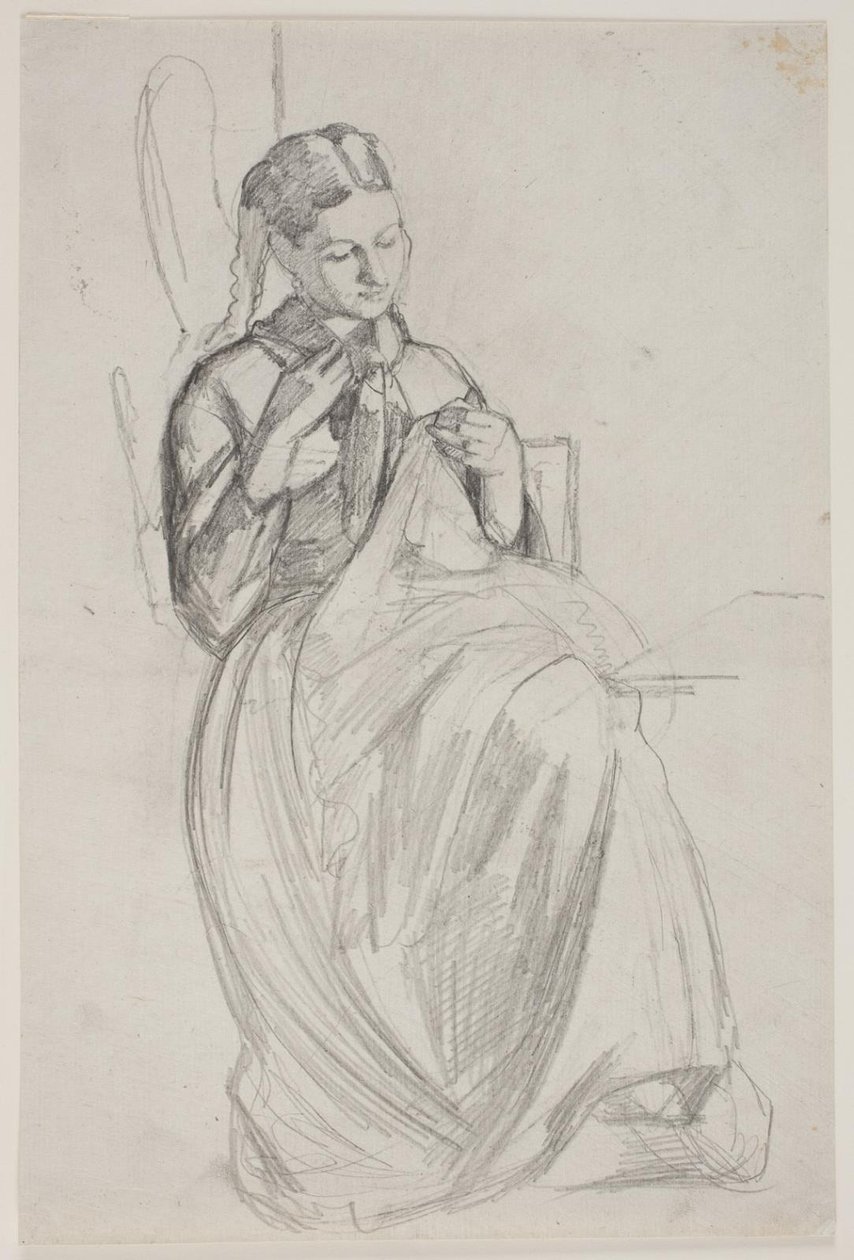 Syjente (kunstnerens kone) av Carl Bloch