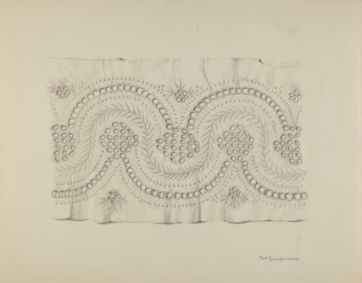 Engelsk broderi av Carl Buergerniss