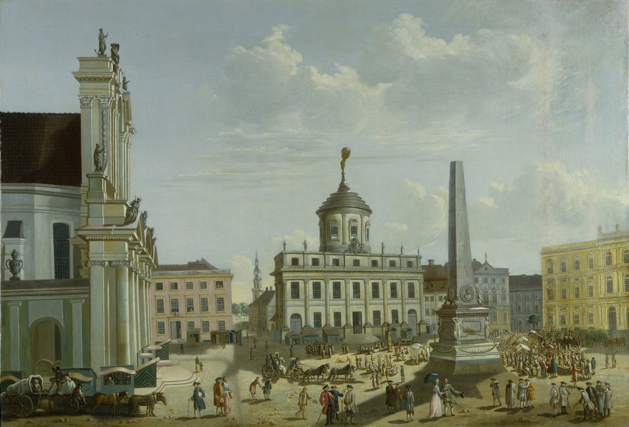 Utsikt over rådhuset, 1772 av Carl Christian Baron