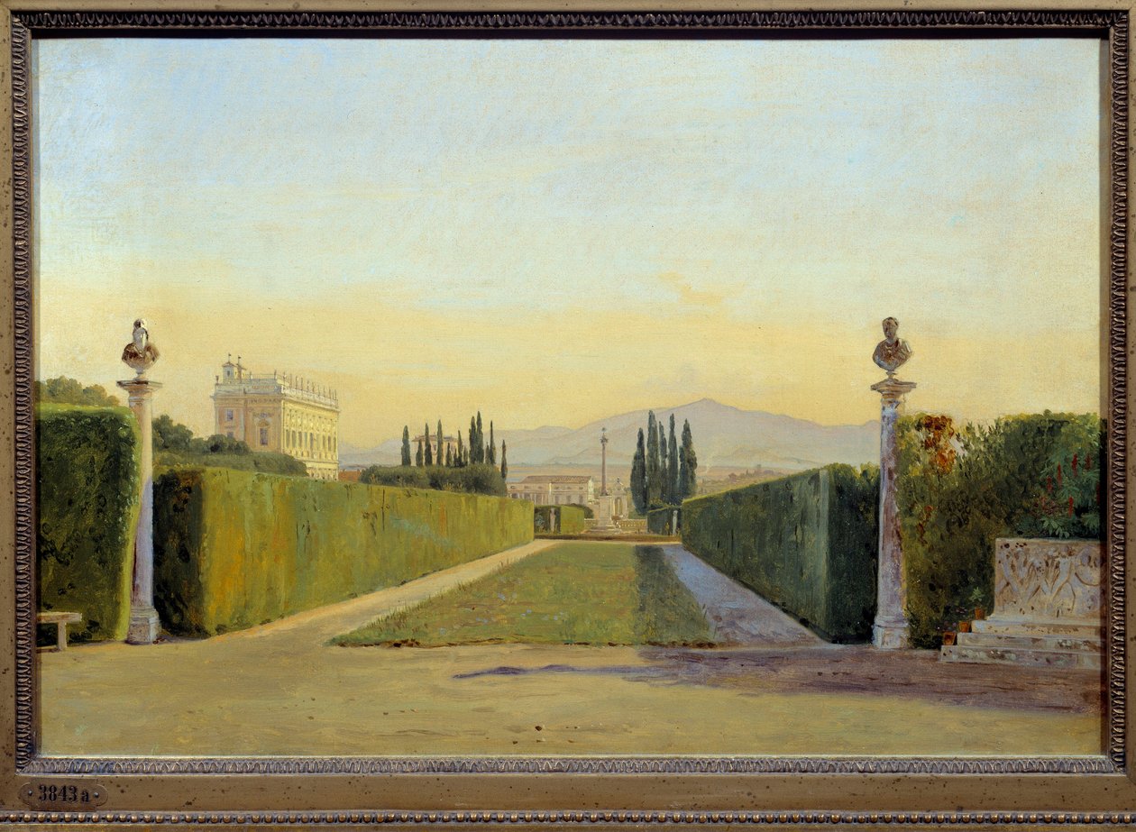 Hagene til Villa Albani. Maleri av Carl Christian Constantin Hansen (1804-1880) Ec. Dan. av Carl Christian Constantin Hansen