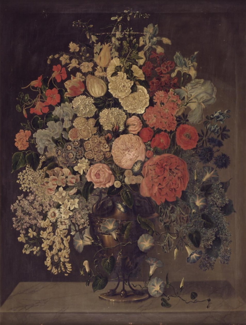 En stor vase med blomster av Carl Christian Seydewitz