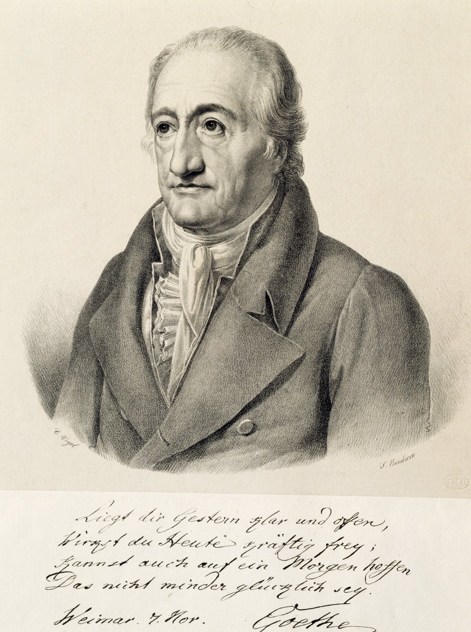 Portrett av Johann Wolfgang von Goethe (Frankfurt av Carl Christian Vogel von Vogelstein