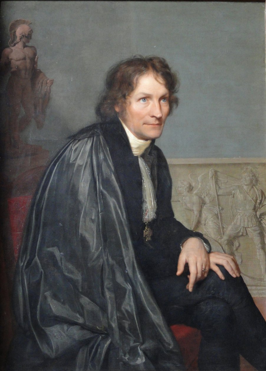 Portrett av billedhuggeren Bertel Thorvaldsen 1770-1844, 1814 av Carl Christian Vogel von Vogelstein