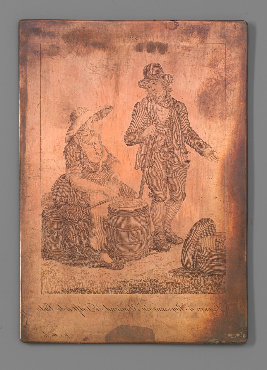 Bonde og bondekvinne fra Rheinland Delft fra Leide av Carl Cristiaan Fuchs