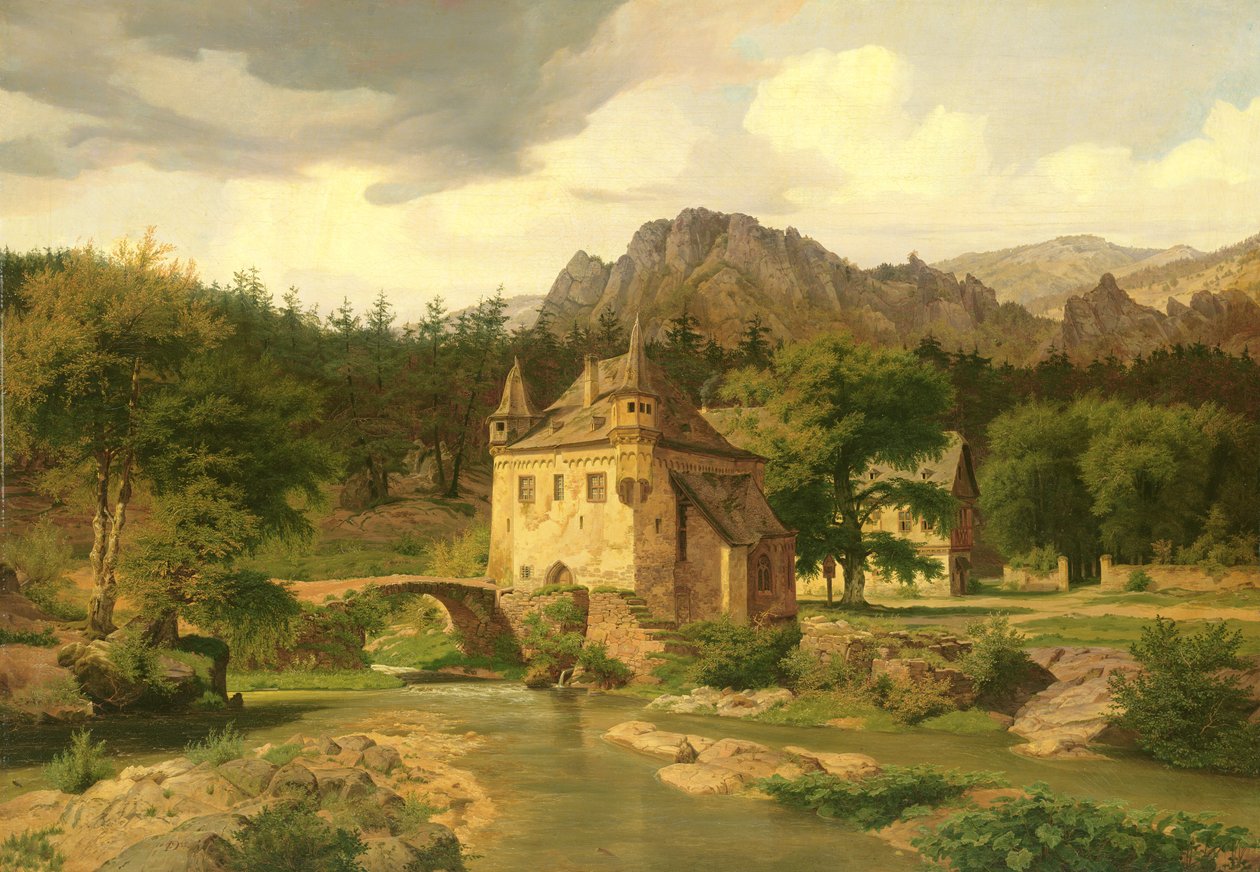 Slottet i fjellene, 1835 av Carl Dahl