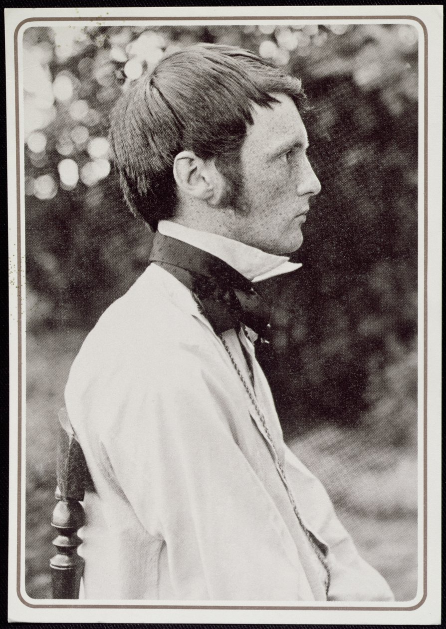 Portrett av Heinrich Vogeler (1872-1942) 1898 (bw-bilde) av Carl Eeg