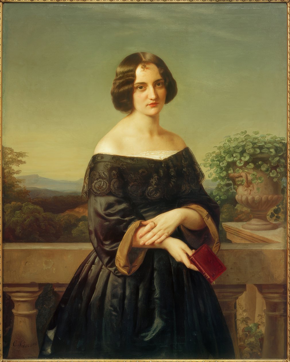 Marie Wiegmann / maleri av Carl Ferdinand Sohn av Carl Ferdinand Sohn