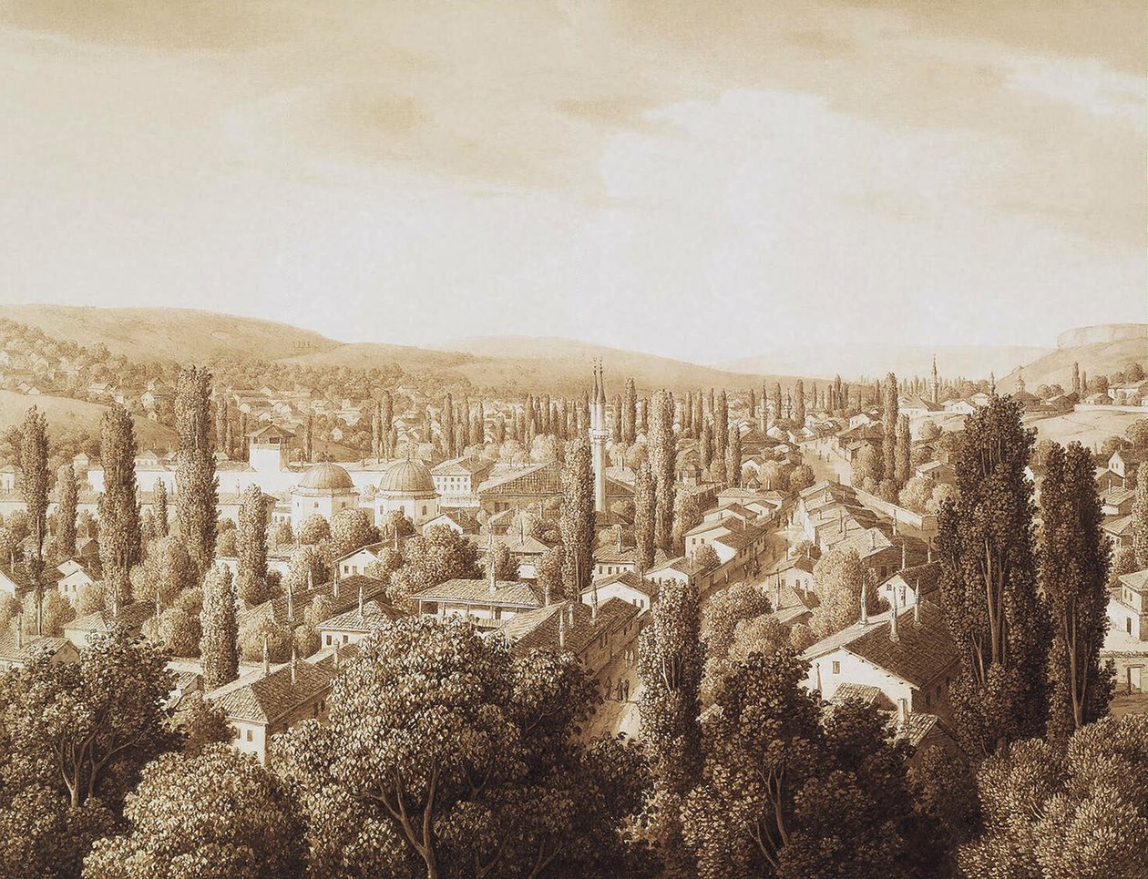 Utsikt over Bakhchisaray, 1824 av Carl Ferdinand von Kugelgen