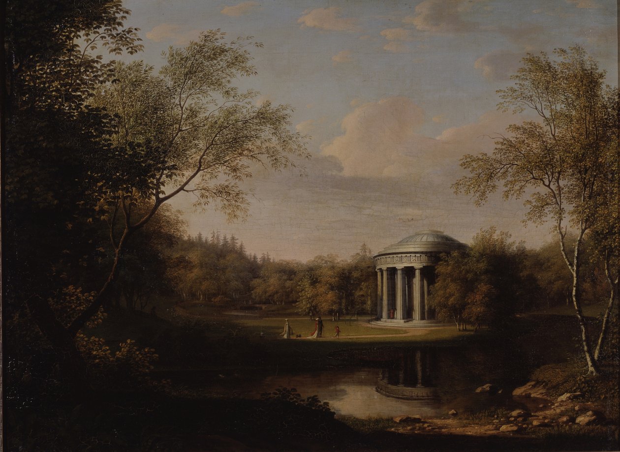 Utsikt over vennskapstempelet i Pavlovsk, ca. 1800 av Carl Ferdinand von Kugelgen