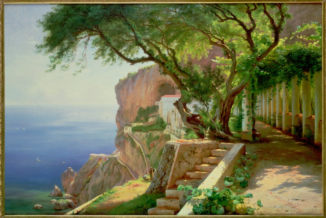 Amalfi (olje på lerret) av Carl Frederick Aagaard