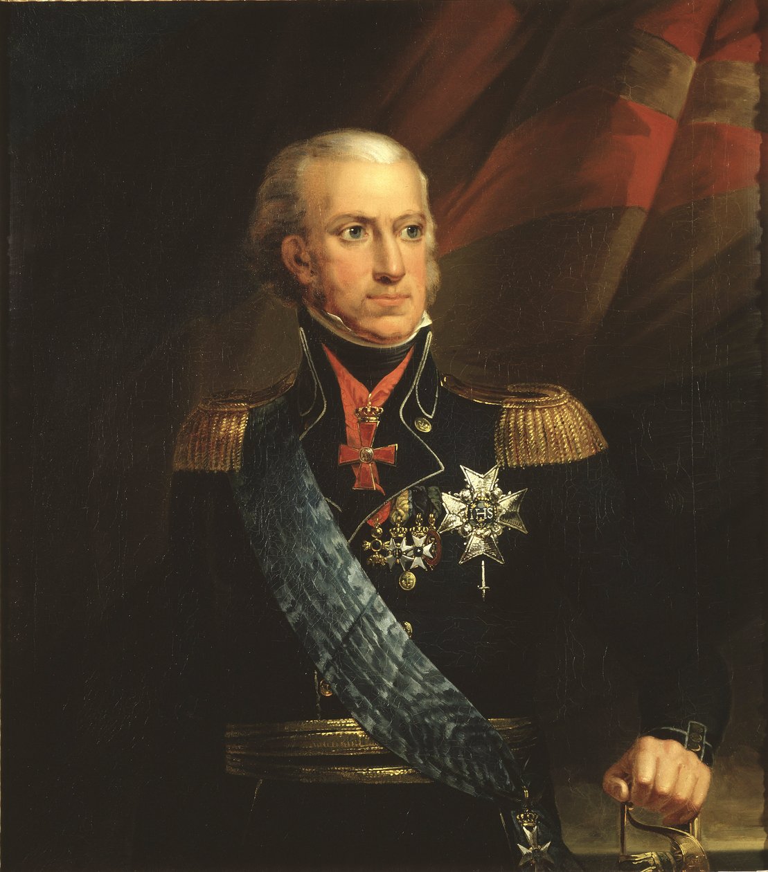 Charles XIII, roi de Suede - Portrett av kong Karl XIII av Sverige (1748-1818), av Breda, Carl Frederik von (1759-1818). Olje på lerret. Mål: 89x78 cm. Nationalmuseum Stockholm av Carl Frederick von Breda
