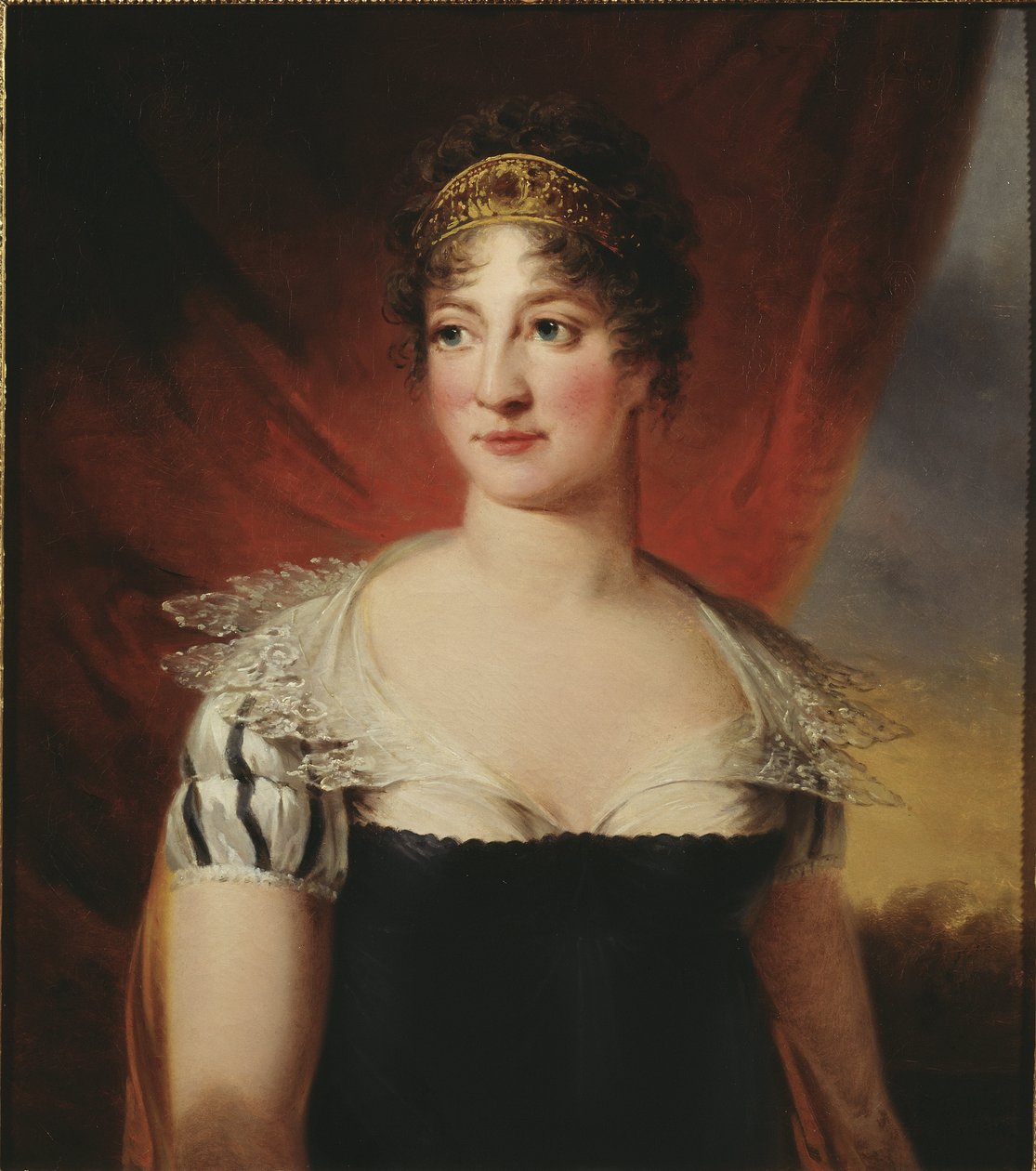 Hedwige Elisabeth Charlotte de Schleswig Holstein Gottorp, reine consort de Suede - Hedvig Elisabeth Charlotte av Holstein-Gottorp (1759-1818), dronning av Sverige, av Breda, Carl Frederik von (1759-1818). Olje på lerret av Carl Frederick von Breda