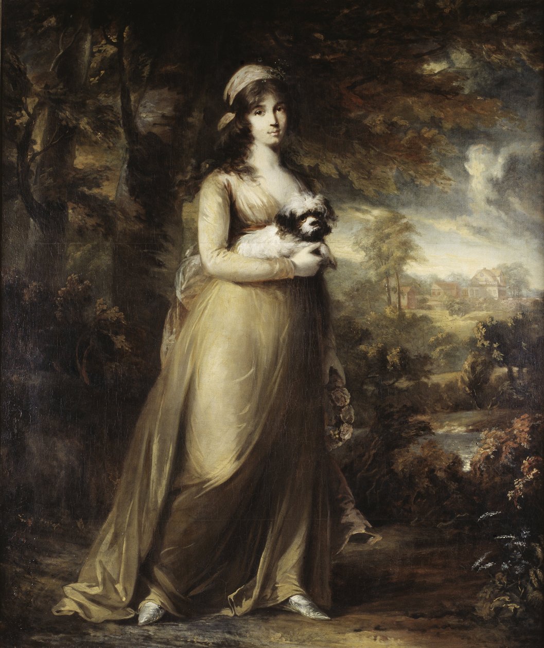 Portrett av operasangerinnen Teresa Vandoni, av Breda, Carl Frederik von (1759-1818). Olje på lerret av Carl Frederick von Breda