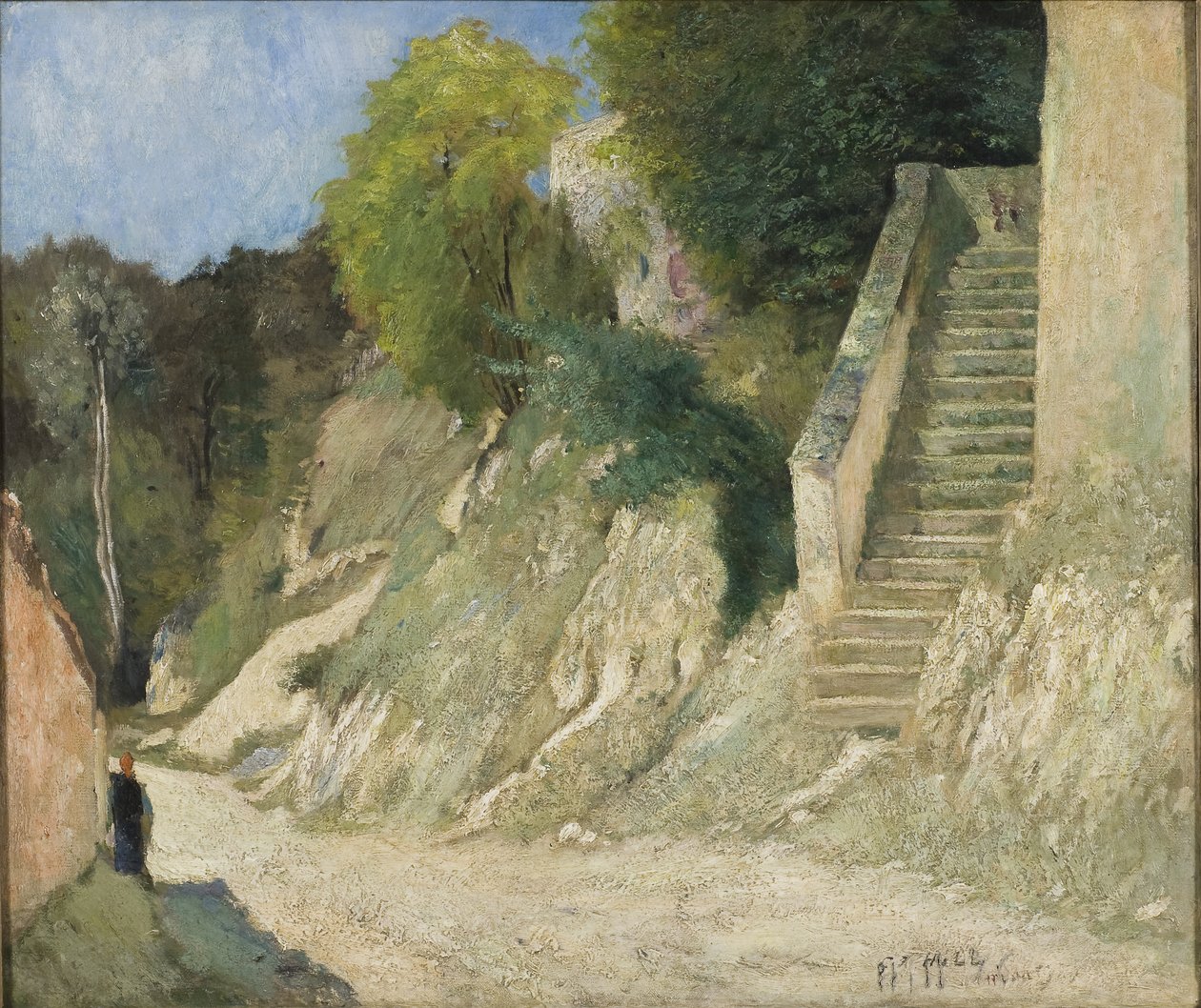 En bratt stigning i Montigny-sur-Loing, 1876 av Carl Fredrik Hill
