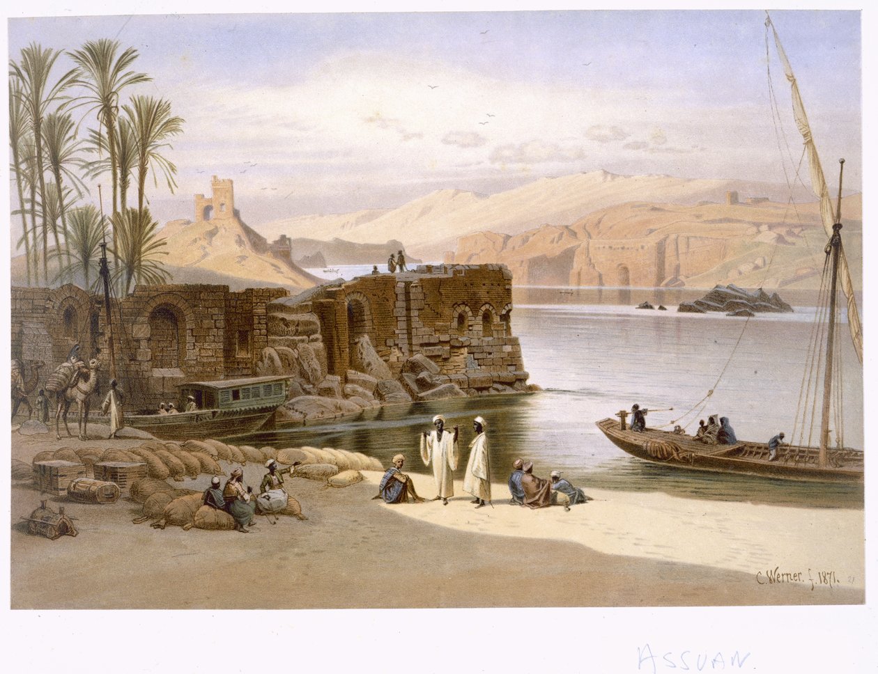 Aswan, 1871 av Carl Friedrich Heinrich Werner