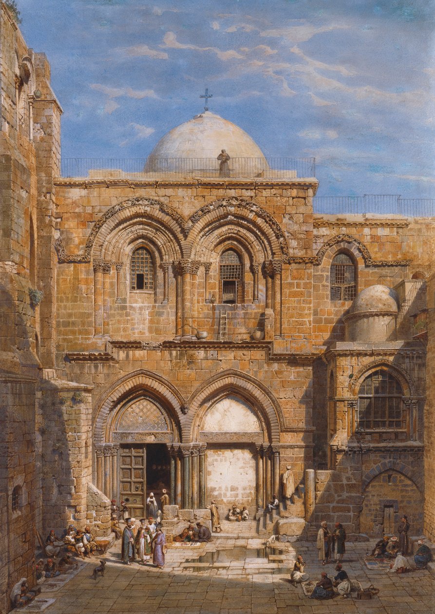 Den hellige gravs kirke, Jerusalem, 1862 av Carl Friedrich Heinrich Werner