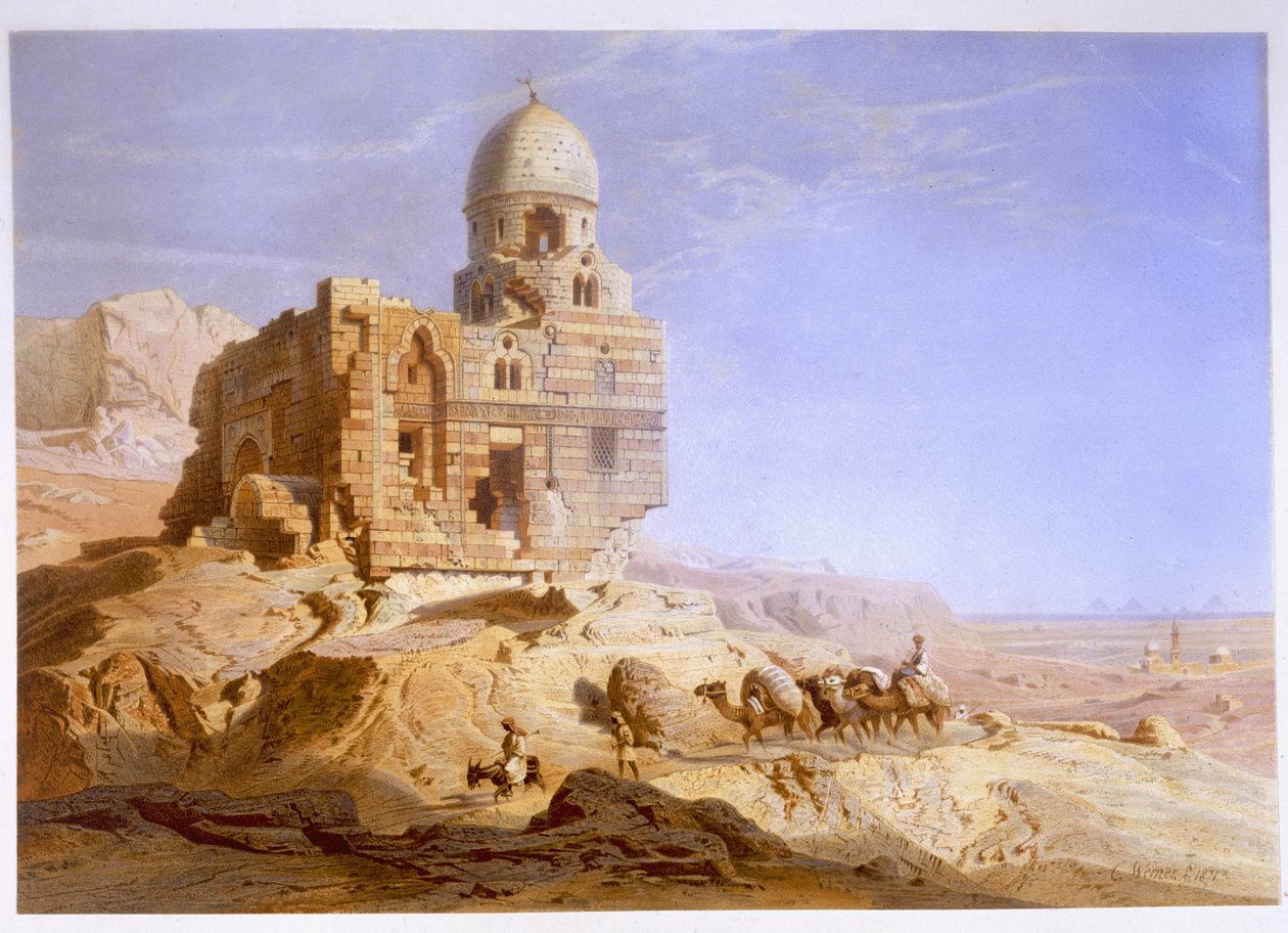 Tombs of the Khalifs, Kairo, 1871 av Carl Friedrich Heinrich Werner