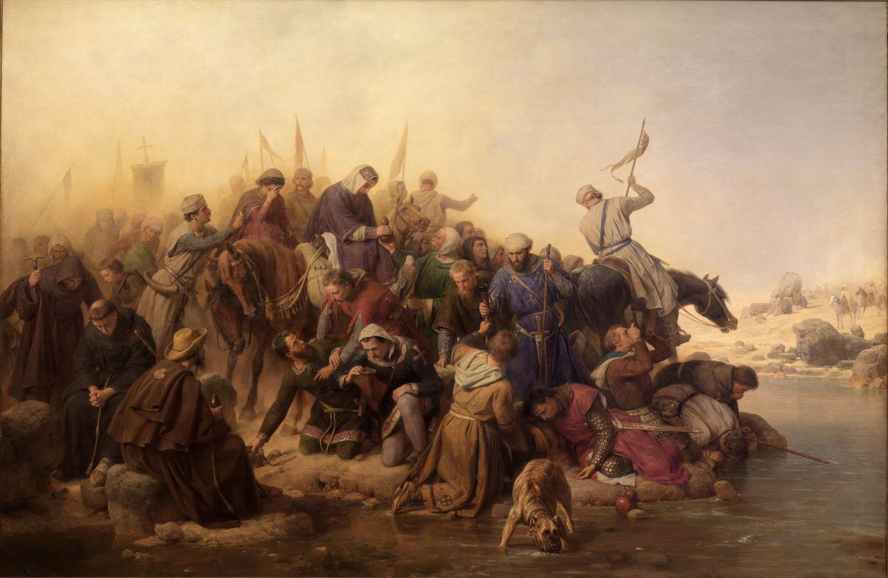 Korsfarerne i ørkenen av Carl Friedrich Lessing