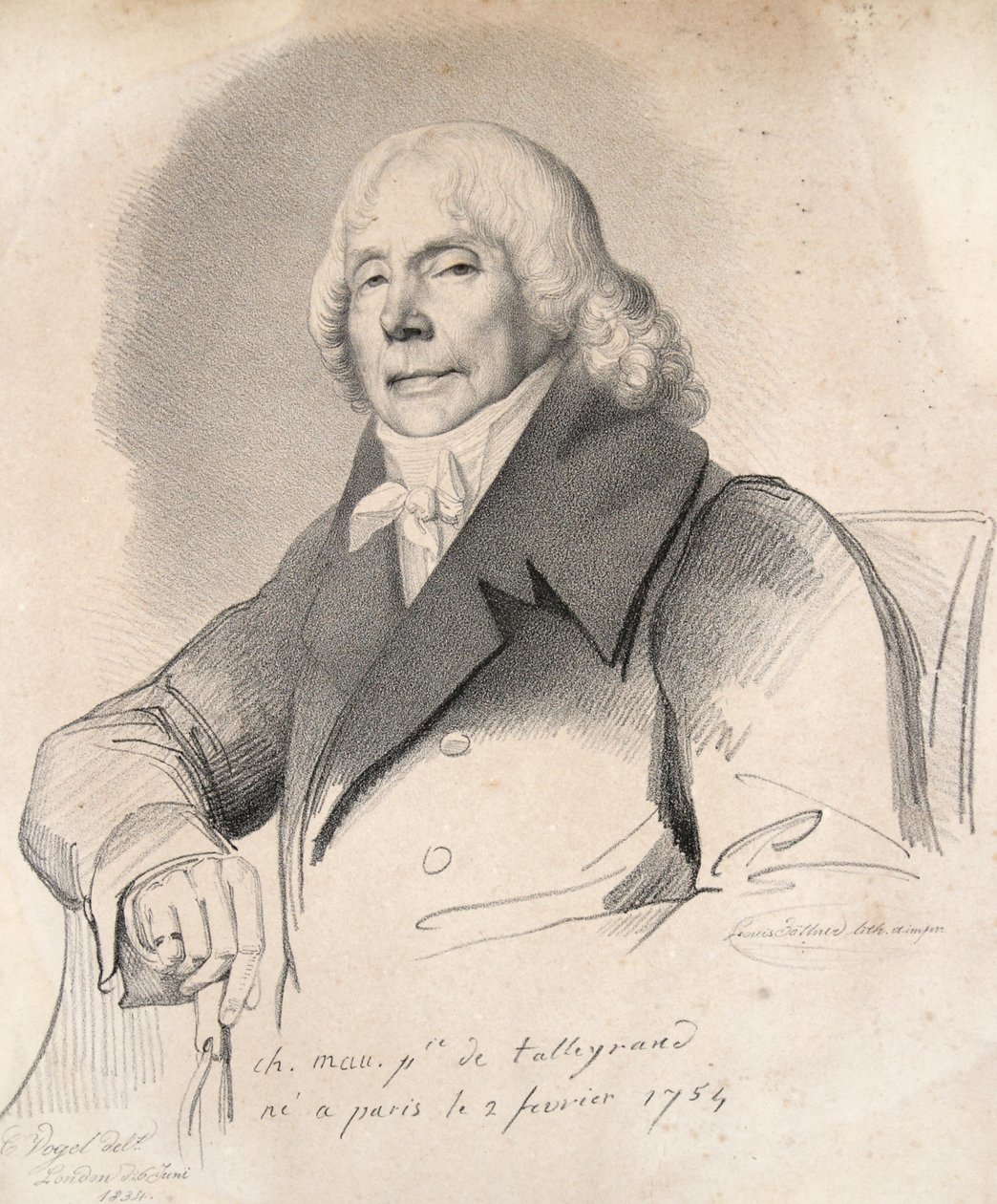 Charles Maurice Prince of Talleyrand, pub. 1834 av Carl Friedrich Otto Vogel
