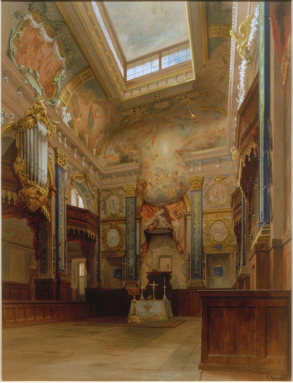 Kapell i Charlottenburg Palace av Carl Georg Anton Gräb