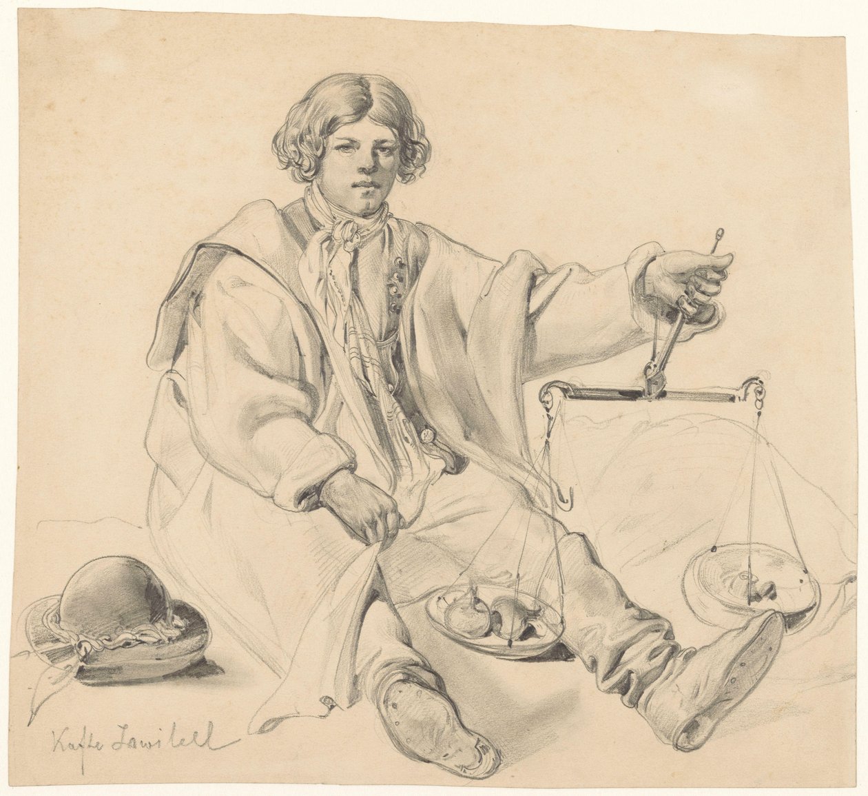 Sittende kroatisk løkselger av Carl Goebel