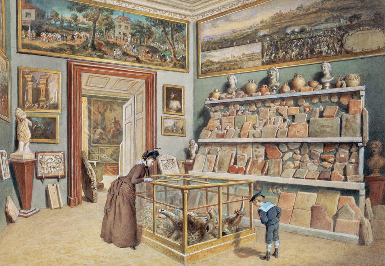 Apsisrommet med de romerske mursteinene av Carl Goebel d. J.