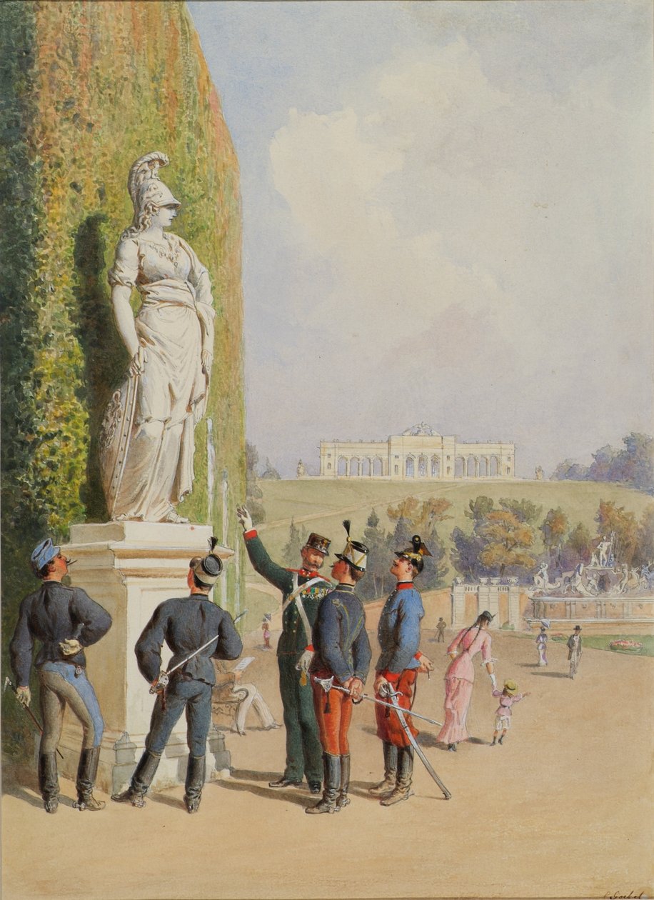 I hagen til Schönbrunn slott i Wien av Carl Goebel d. J.